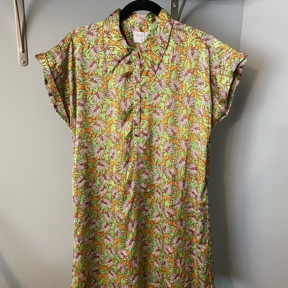 NWT-Size L-Compania Fantastica Green Palm Leaf Style of the Tiger Shirt Dress - Picture 6 of 13